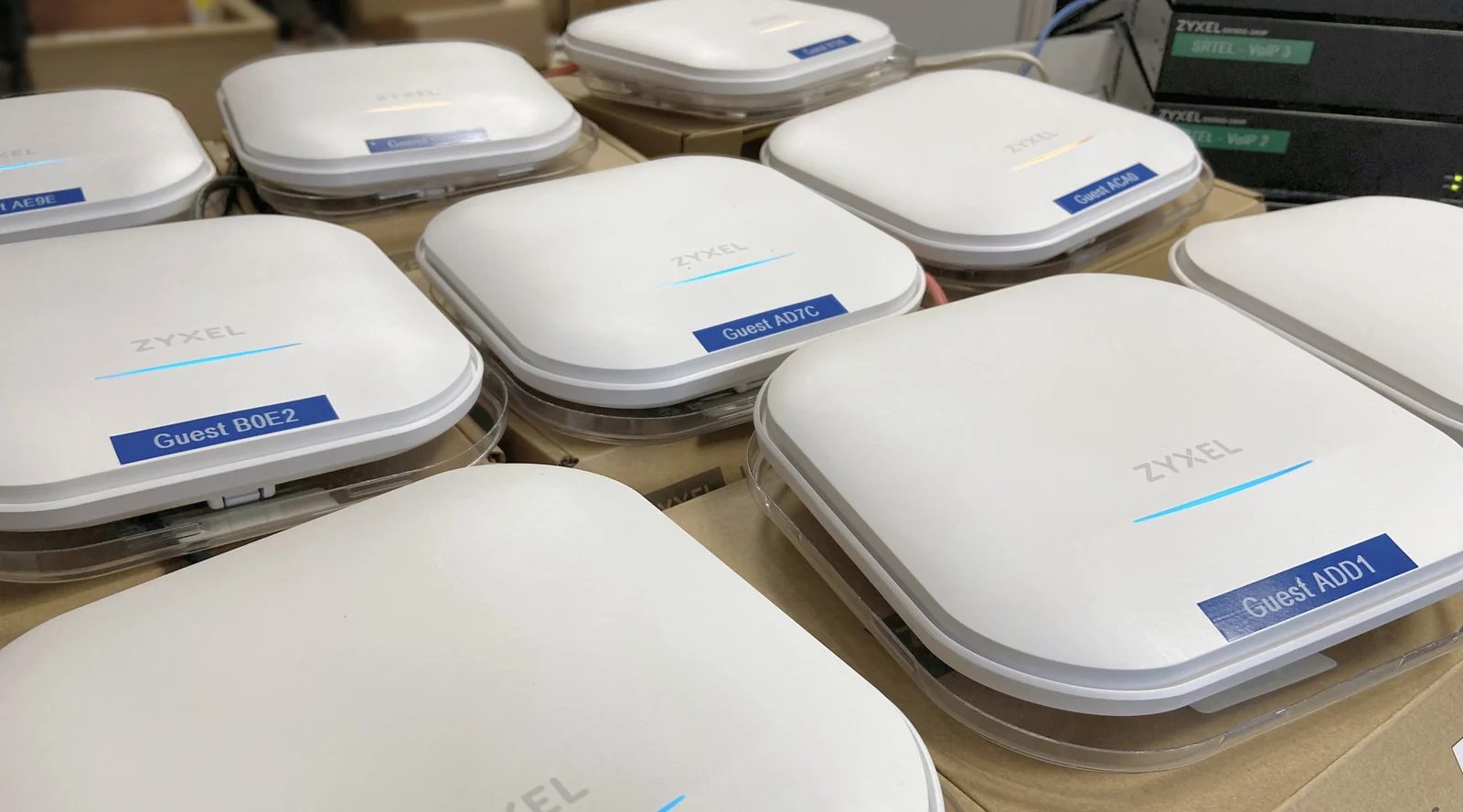 Schéma d’architecture Wi-Fi 6 avec contrôleur et bornes Zyxel